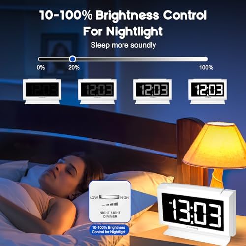 Catrne Digital Alarm Clock with 53 LED Display and USB Charging