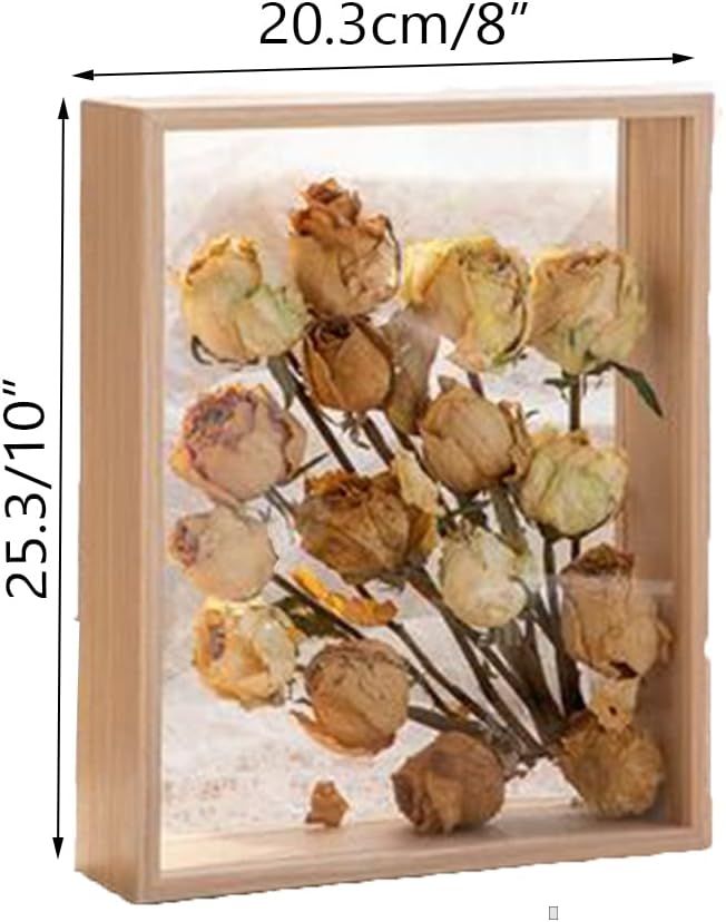 Wooden Dried Flower Photo Frame 8x10 Shadowbox Display