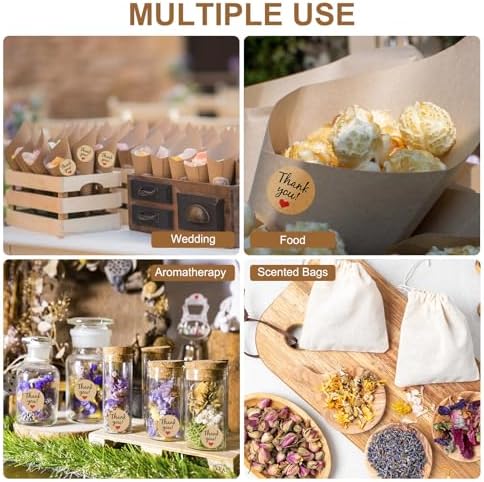 PATIKIL Dried Flower Confetti Cones Red 30Pcs