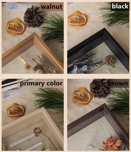NatureMan Brown Double Sided Photo Frame with Dried Flowers Display