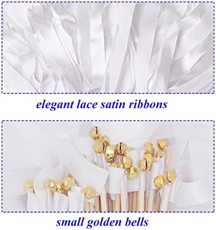 60 Pieces Colorful Wedding Ribbon with Bells