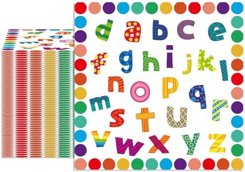 40Pcs Bright Alphabet Napkins for Back to School
