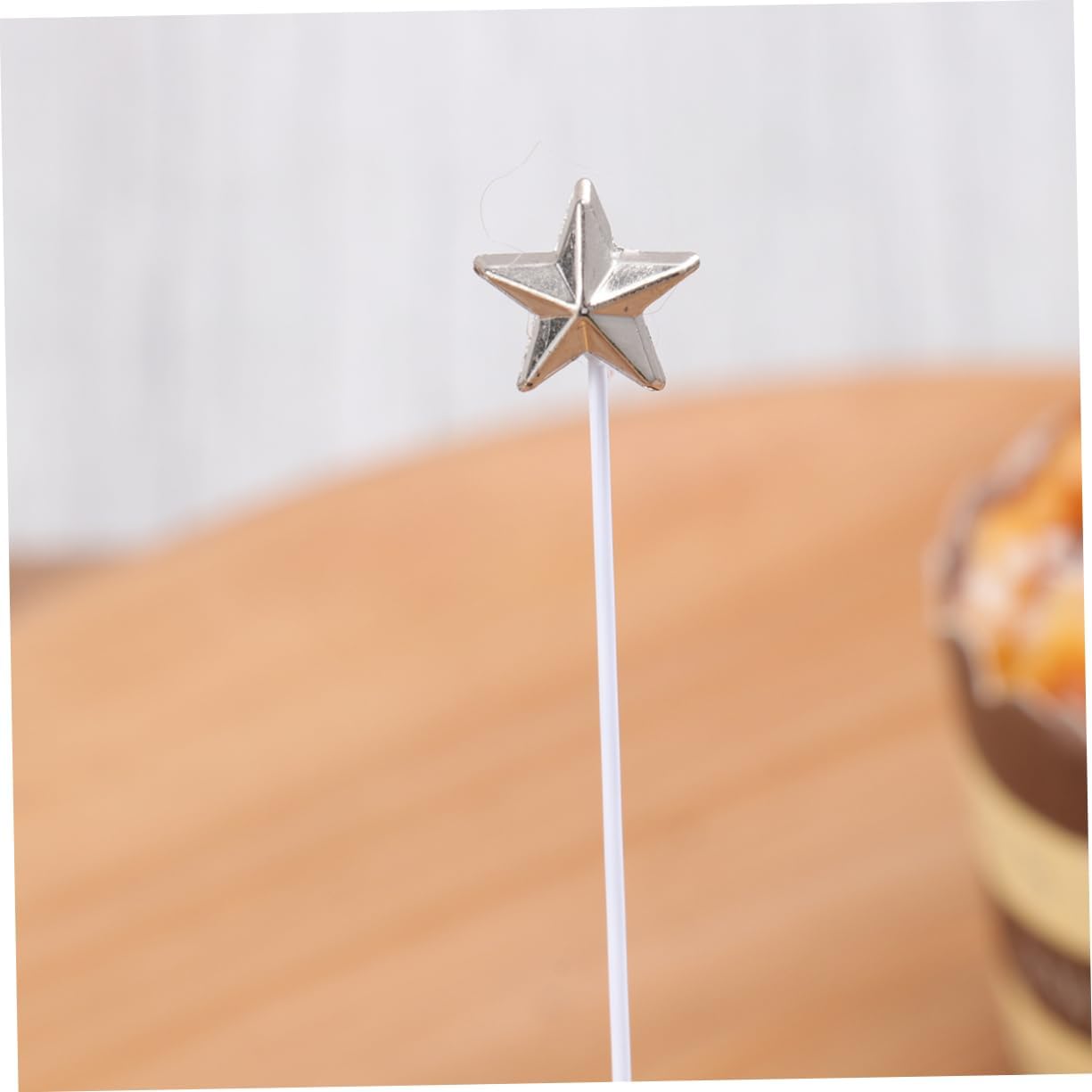 IMIKEYA 50pcs Silver Star Cake Toppers for Birthday Decorations