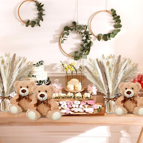 6 Sets 123 Pcs Baby Shower Centerpieces with Bow and Vase