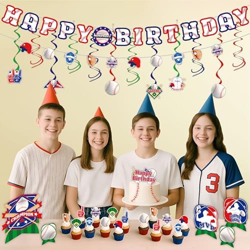36PCS Baseball Party Decorations Kit