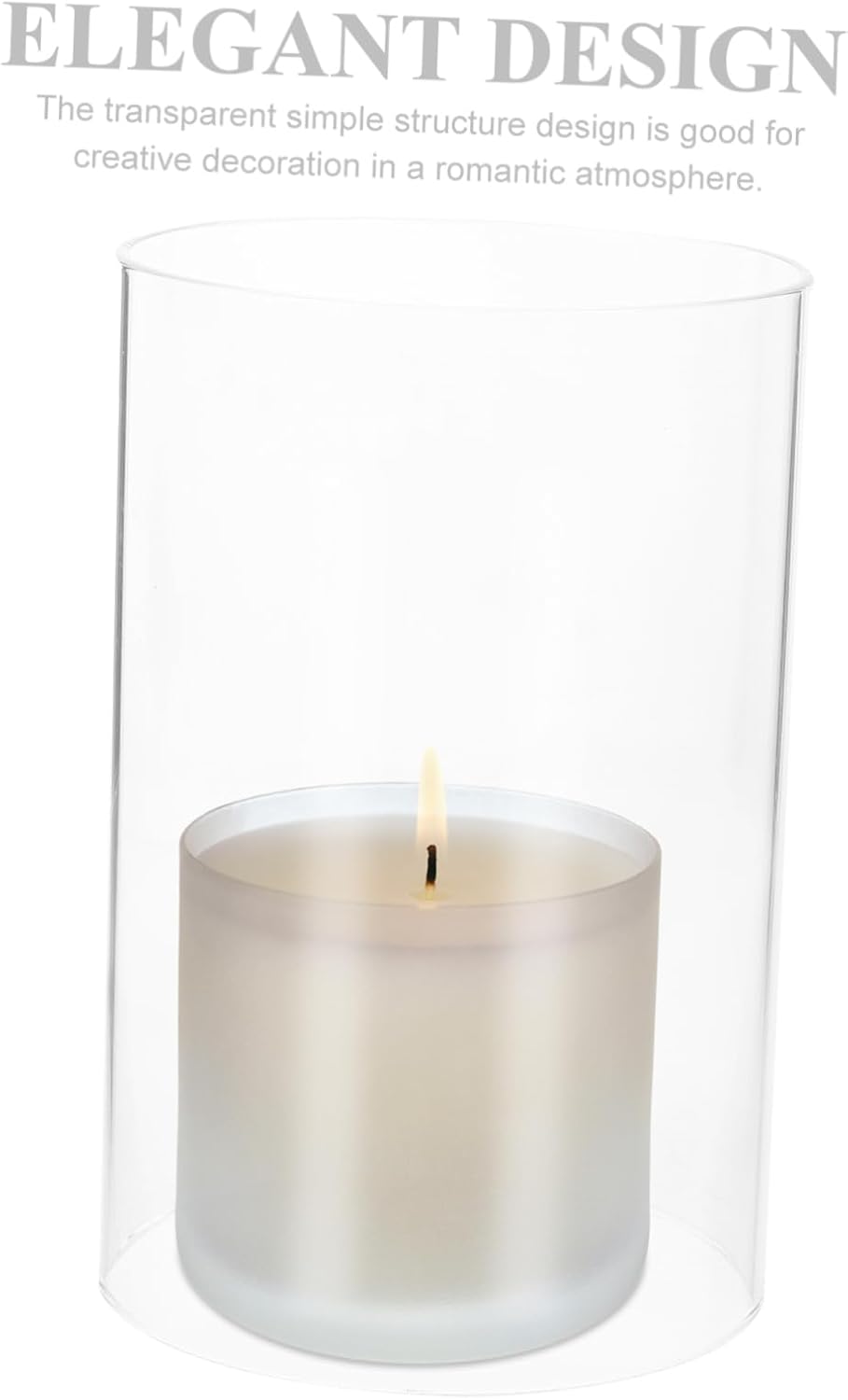 2pcs Borosilicate Glass Candle Holders for Indoor Outdoor Use