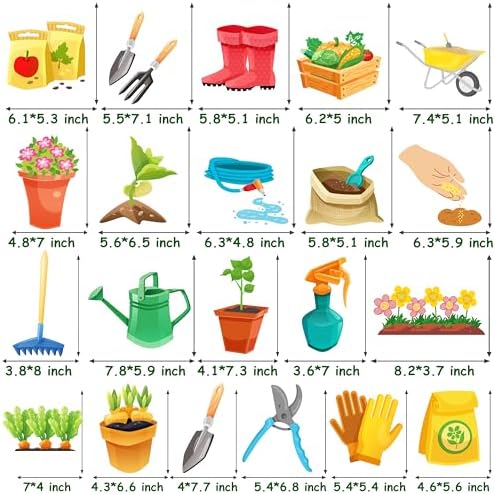21Pcs Garden Tool Centerpiece Sticks for Birthday Party Decorations
