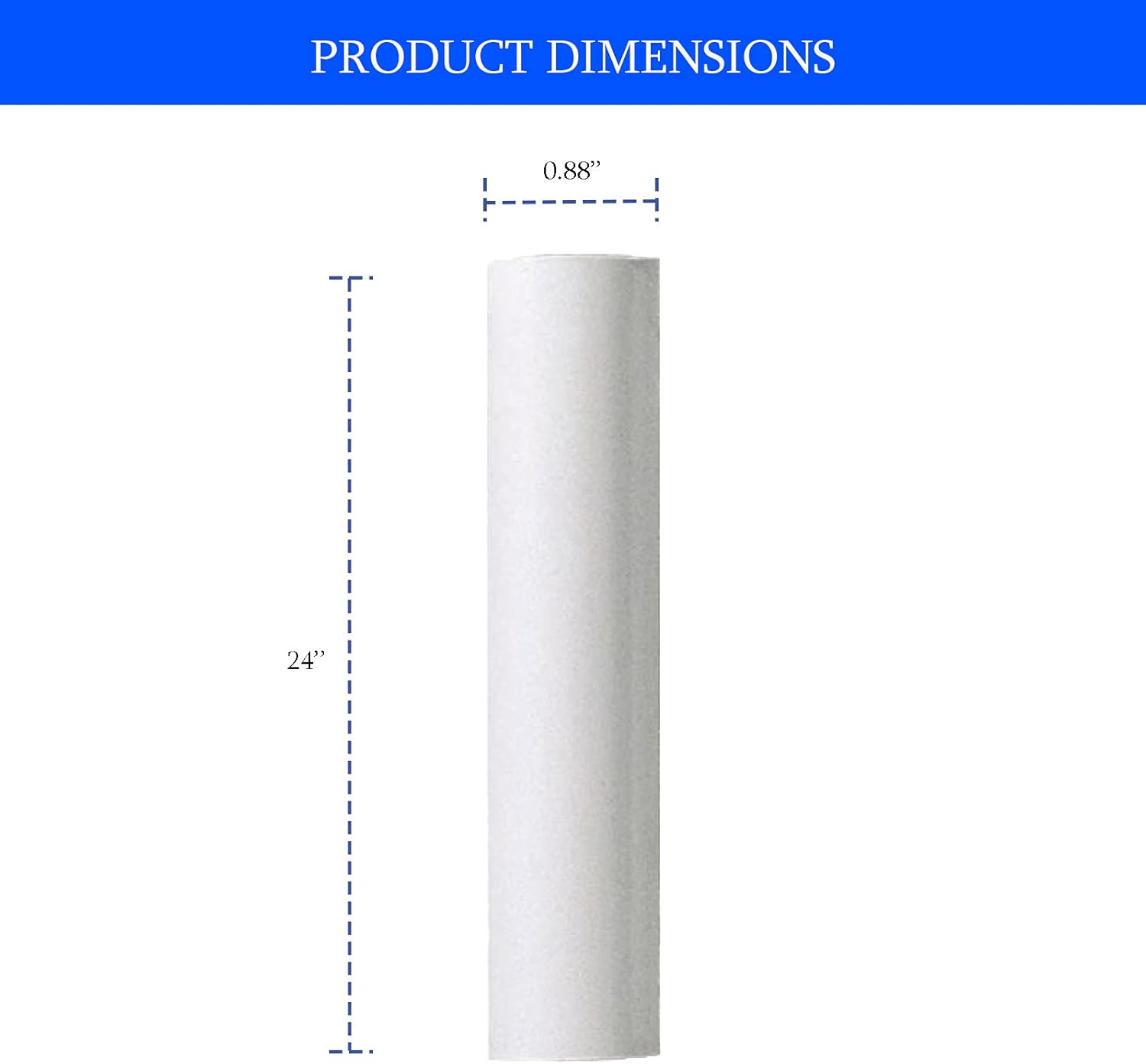 Ciata 12 Pack White 24 Inch Plastic Candle Covers
