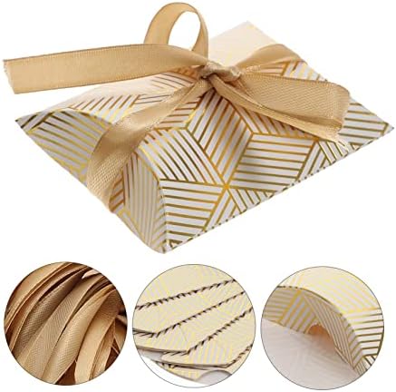 SECFOU 50PCS Small Pillow Shaped Candy Boxes
