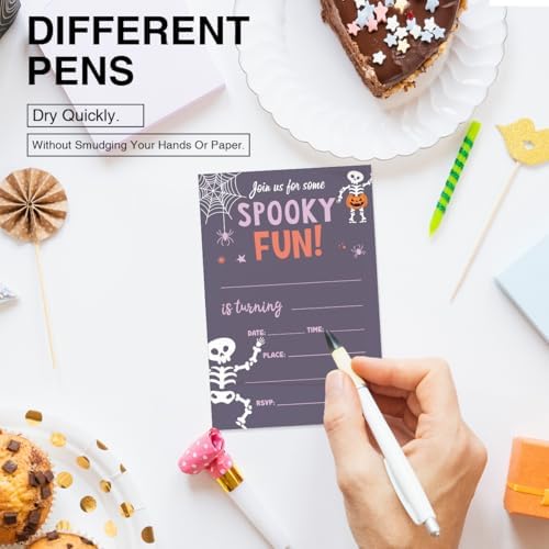 Halloween Birthday Party Invitations Set of 20 with Envelopes