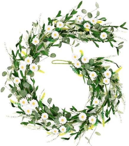 6 Ft White Flower Garland Artificial Daisy Wildflower