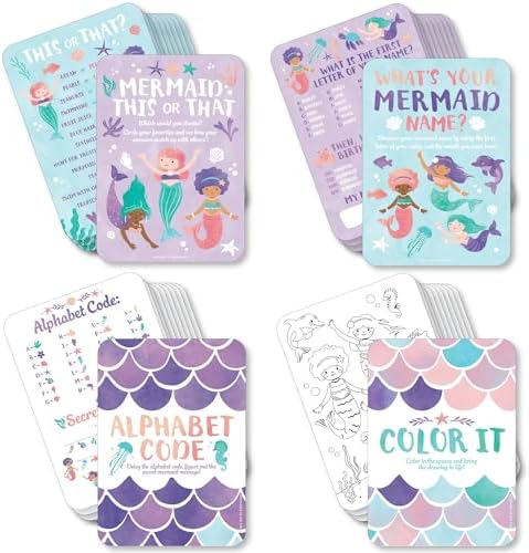 Big Dot of Happiness Mermaid Party Games Bundle