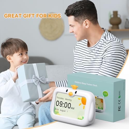 Mitoart Kids Alarm Clock with Night Lights and Sounds
