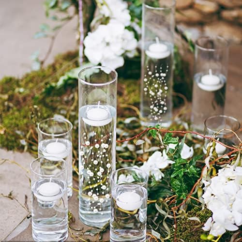 50 Pcs Pearl Strings for Floating Candles White