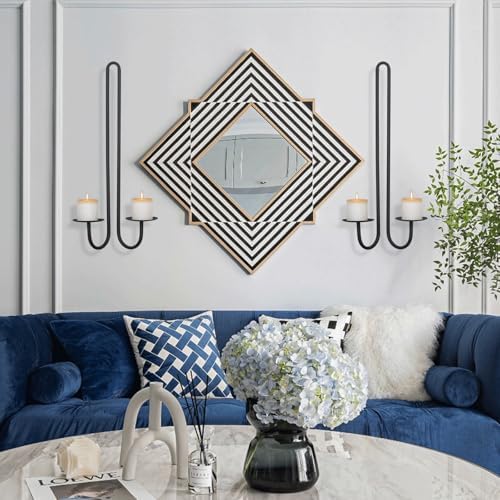 Aimto Wall Sconce Candle Holder Set of 2 Black