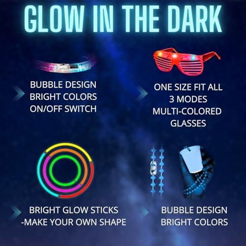 BOGAZNET Light Up Party Favors Set 160pcs