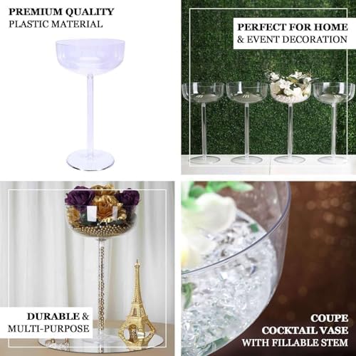 4 Sets Plastic Centerpiece Stand Margarita Cup Decor