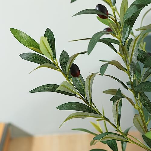 LOMANTO Artificial Olive Trees 5 ft Tall Fake Tree