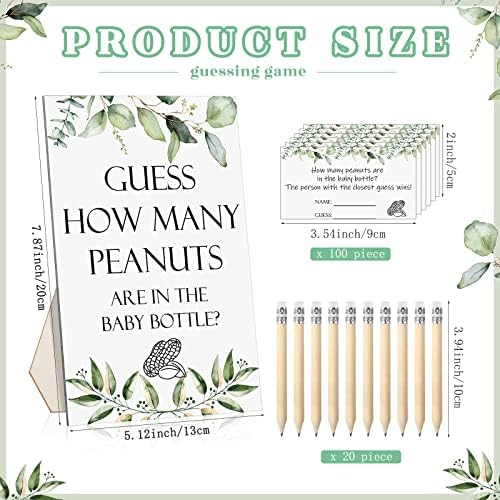Colarr 122 Pcs Baby Shower Guess Game Set