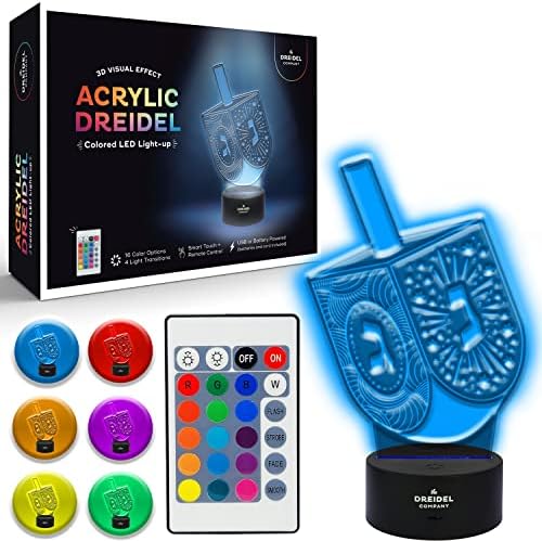 The Dreidel Company 3D Hanukkah Illusion Lamp