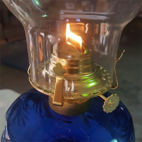 BP Lamp Clear Glass Beaded Top Chimney 8-14 Inches