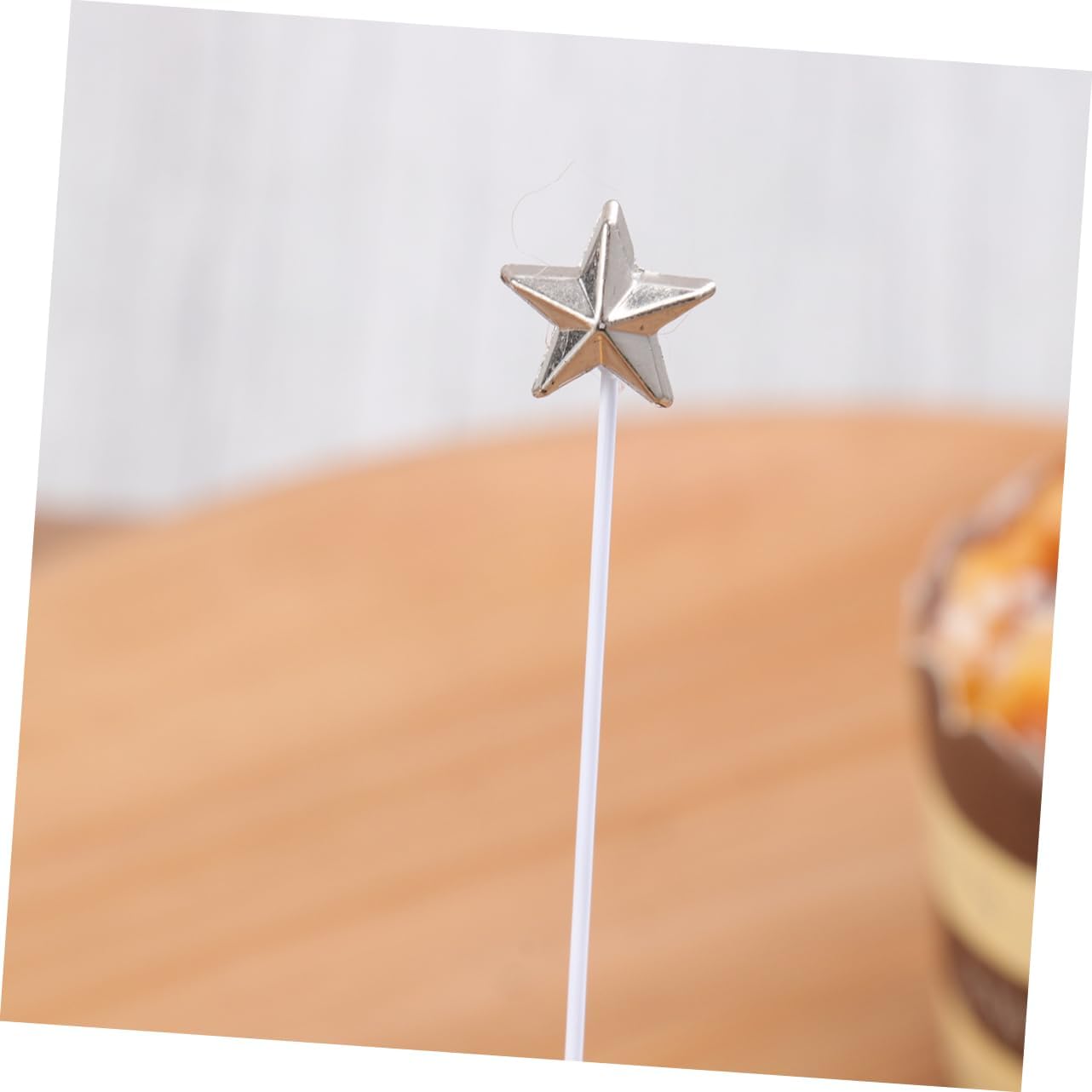50pcs Silver Star Cake Toppers Decorative Birthday Supplies