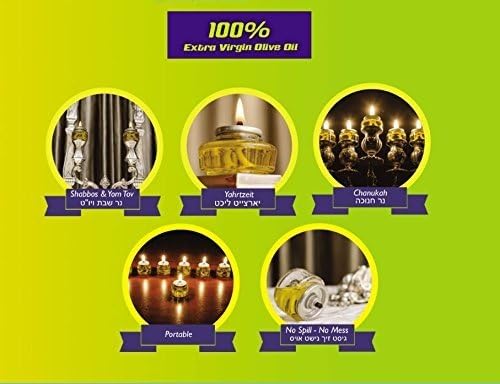 SHABBOS OIL CANDLE LIGHT Pre-Filled High Flame 6 Hrs 22 per Pack