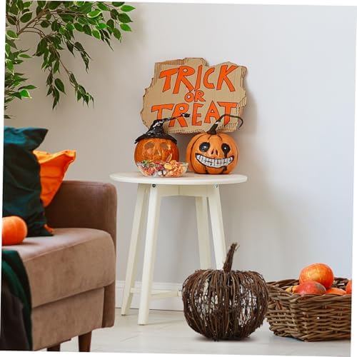 BESPORTBLE 1pc Rattan Woven Pumpkin Decor Centerpiece