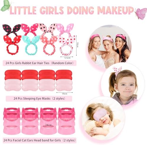 Pinkunn 264 Pcs Spa Party Supplies for Girls