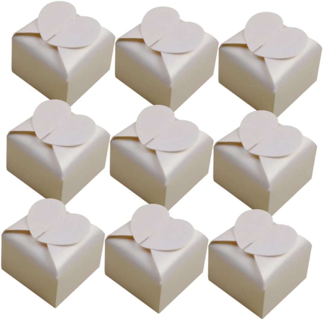 FRCOLOR 50pcs Heart Shaped Candy Boxes for Celebrations