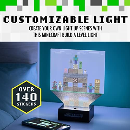 Minecraft Build a Level Light Customizable Desk Lamp with 140 Stickers