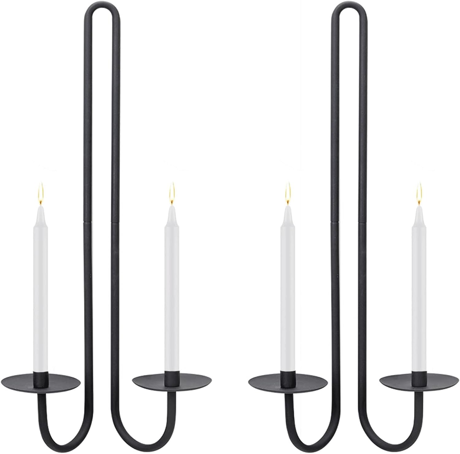 Aimto Wall Sconce Candle Holder Set of 2 Black