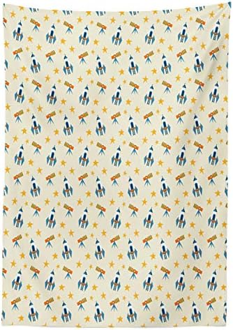 Ambesonne Space Outdoor Tablecloth 58x120 Cream Multicolor
