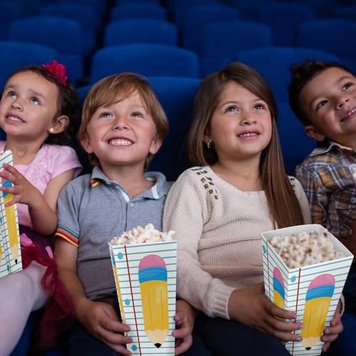 24 Pcs Back to School Popcorn Candy Boxes Gift Set