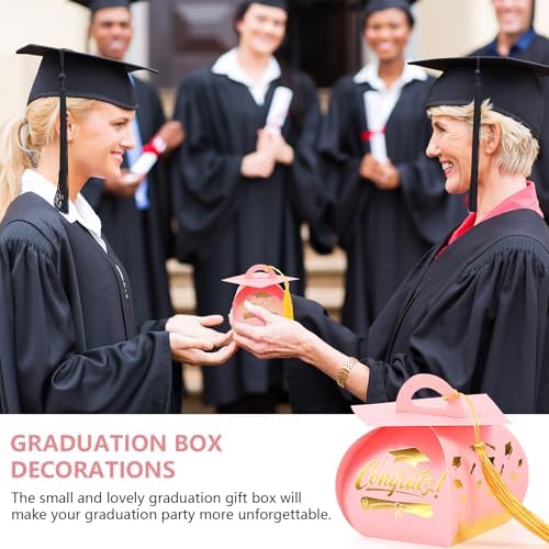Spakon 30 Pcs Graduation Cap Party Favors Box Set