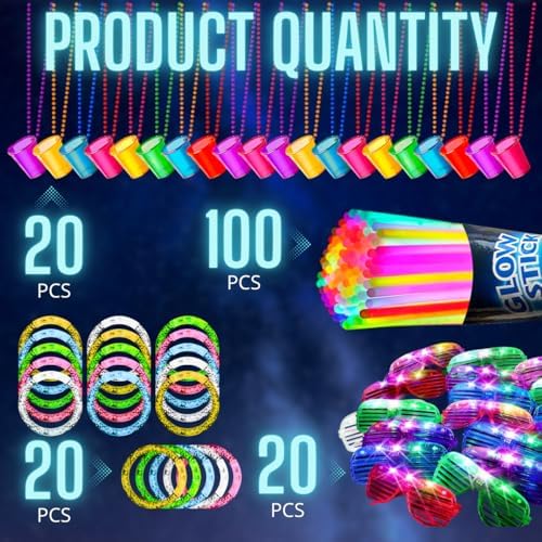 BOGAZNET Light Up Party Favors Set 160pcs