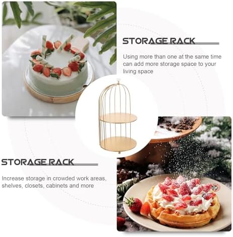 Cabilock Bird Cage Cosmetic Rack Double Tier Organizer