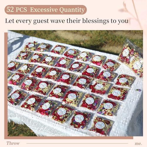 Oning 52 Pack Mix Biodegradable Confetti for Weddings and Events