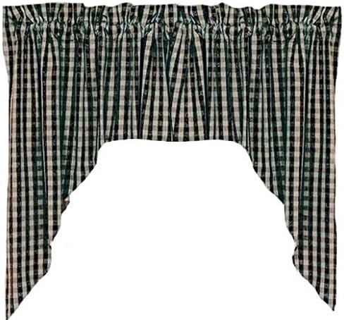 Heritage House Black and Nutmeg Curtain Swag