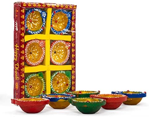Tarini Gallery Earthen Diya Set of 6 Circle Shape