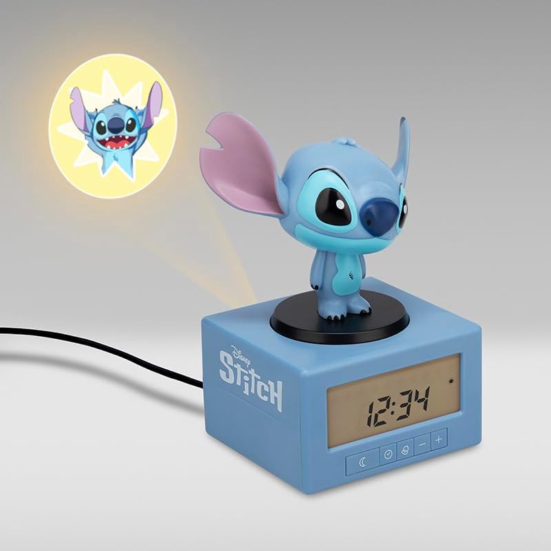Disney Stitch Sleep Training Alarm Clock with Night Light