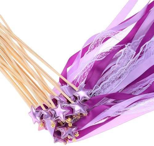 24 Pack Fairy Wands with Bells and Streamers 1