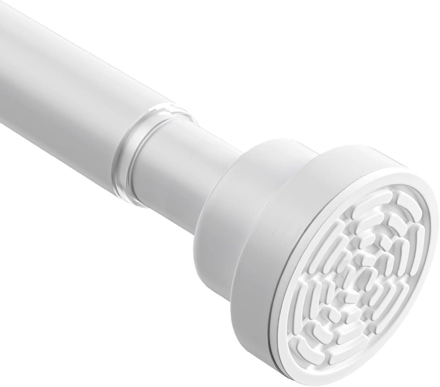 Adjustable Spring Tension Rod 30 To 64 Inch White Curtain Rod No Drilling