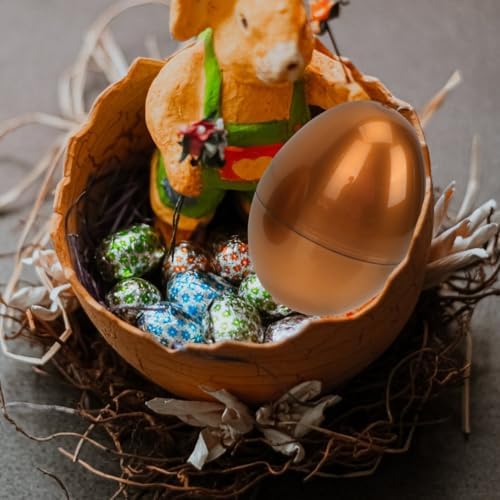12pcs Golden Easter Egg Metallic Empty Goodie Eggs