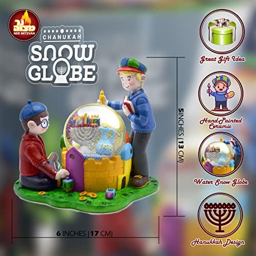 Hanukkah Snow Globe - Hanukkah Decor for Home and Kids