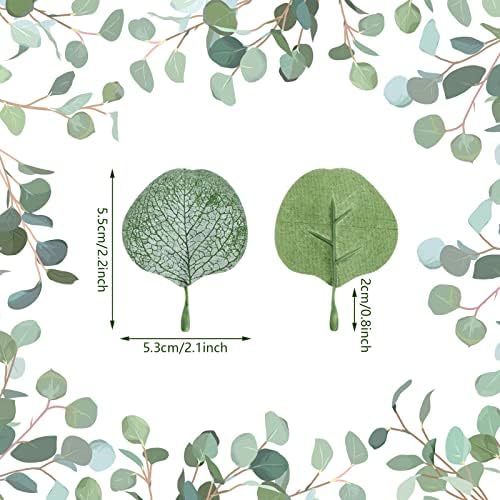 WILLBOND 400 Pcs Winter Frost Eucalyptus Leaves Decor Confetti