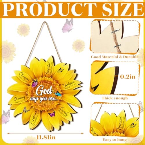 Panelee 1181 Inch Sunflower Wood Wall Sign