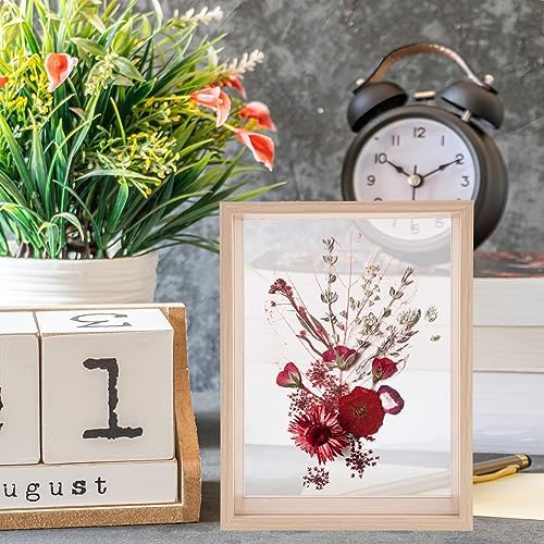 ABOOFAN Rustic Photo Frame Shadow Box Display Stand
