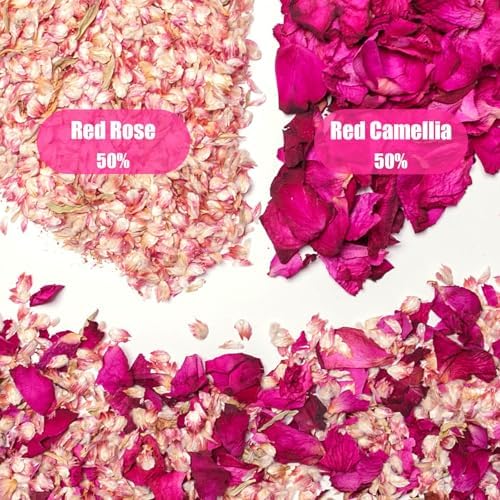 50 Pack Dried Rose Petals Biodegradable Confetti Wedding Decor