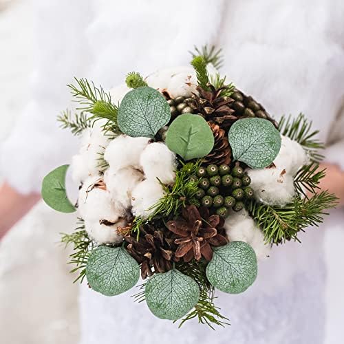 WILLBOND 400 Pcs Winter Frost Eucalyptus Leaves Decor Confetti